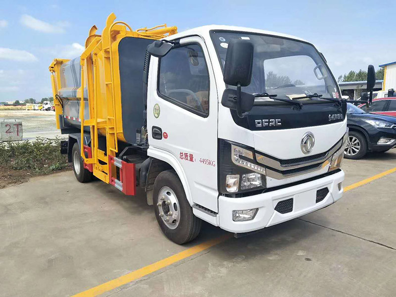 國(guó)六東風(fēng)多利卡掛桶式垃圾車